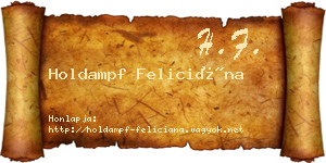 Holdampf Feliciána névjegykártya